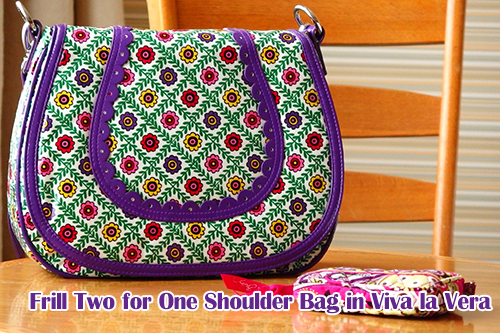 Vera Bradley フリルFrill Two for One Shoulder Bag in Viva la Vera